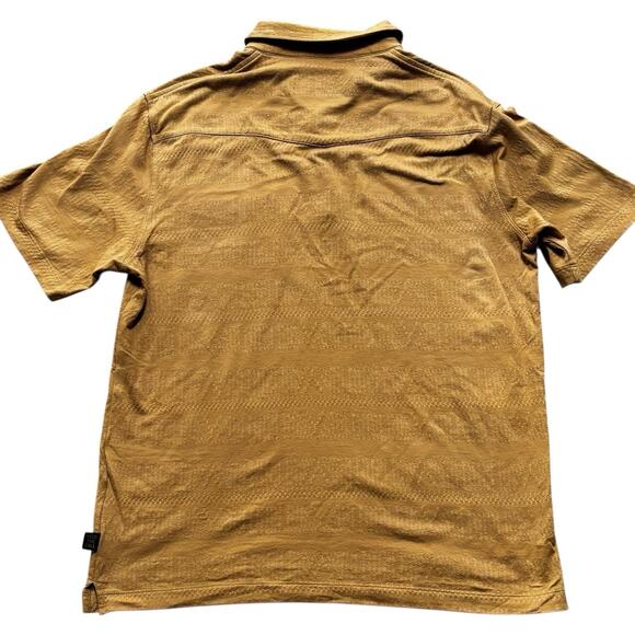 Howler Bros Ranchero Western Pearl Snap Short Sleeve Polo Shirt Medium Old Gold - Picture 6 of 8